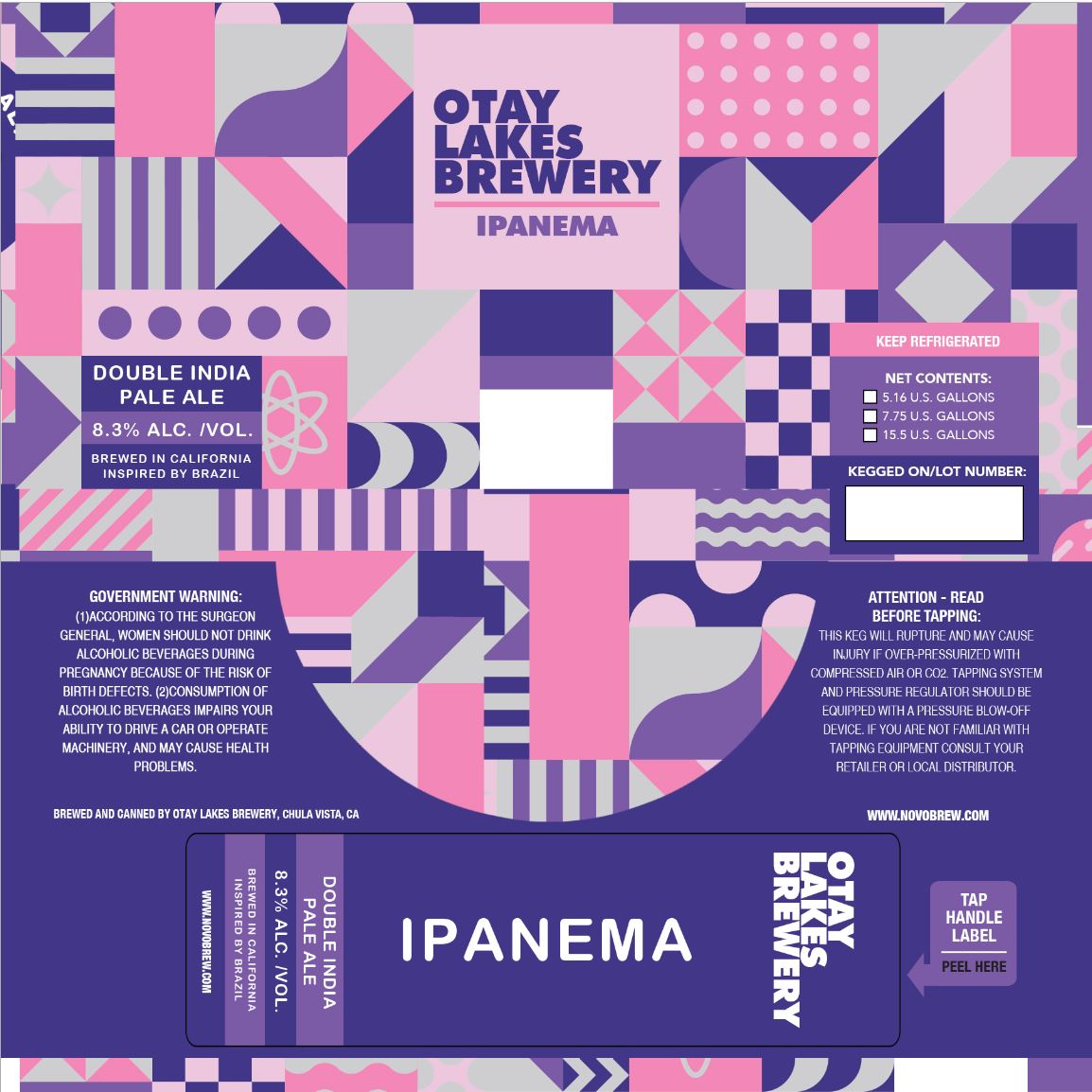 TABC label artwork for IPANEMA