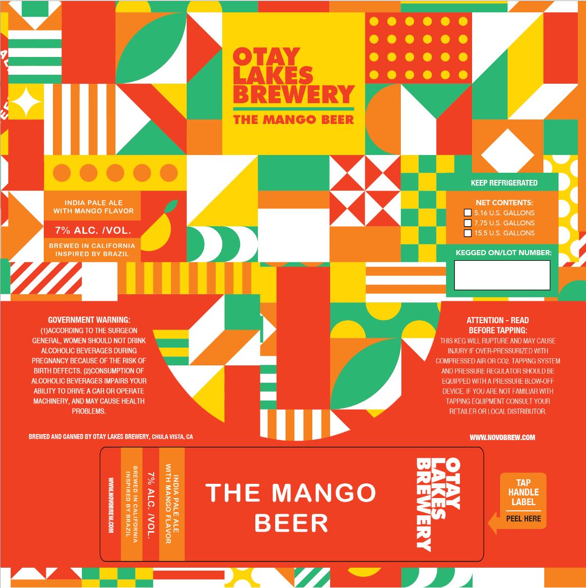 TABC label artwork for THE MANGO