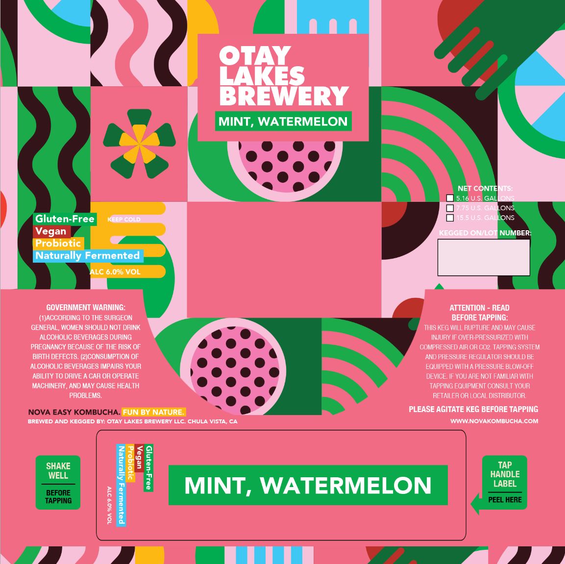 TABC label artwork for WATERMELON MINT