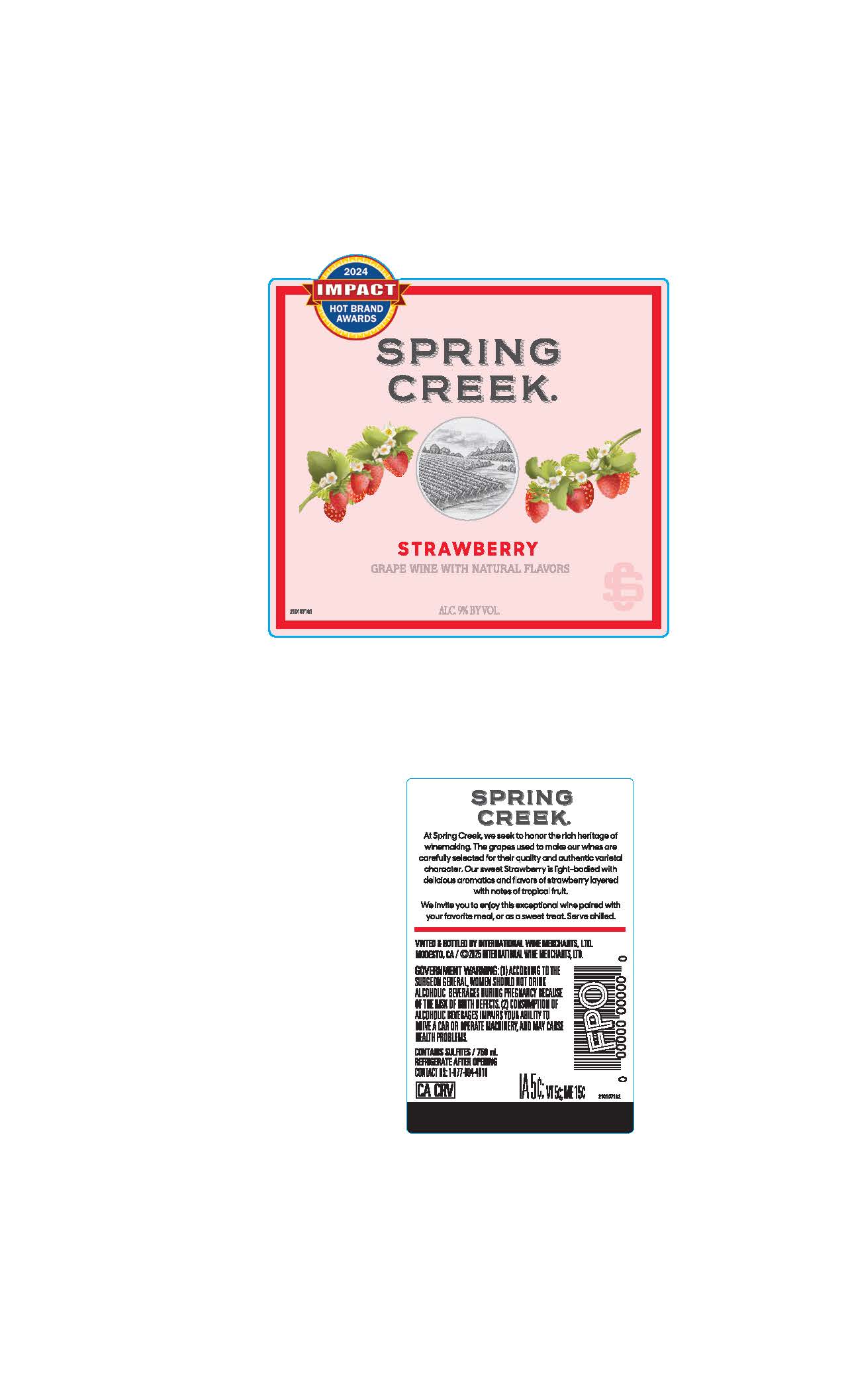 TABC label artwork for Spring Creek Strawberry