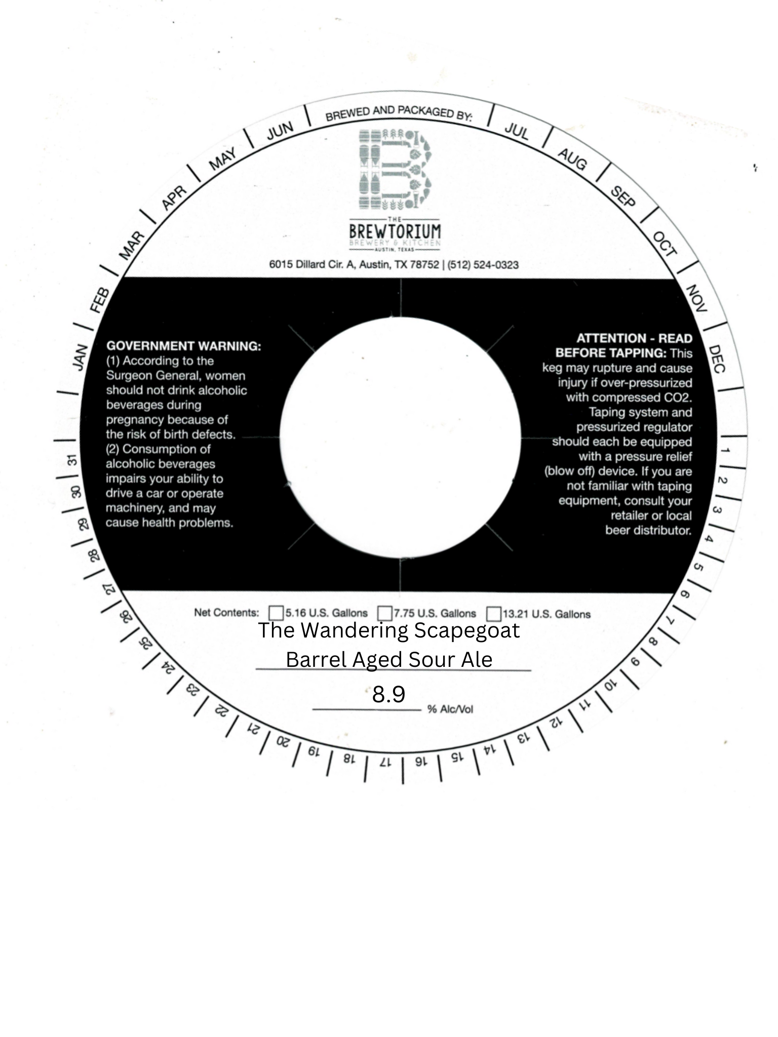 TABC label artwork for The Wandering Scapegoat