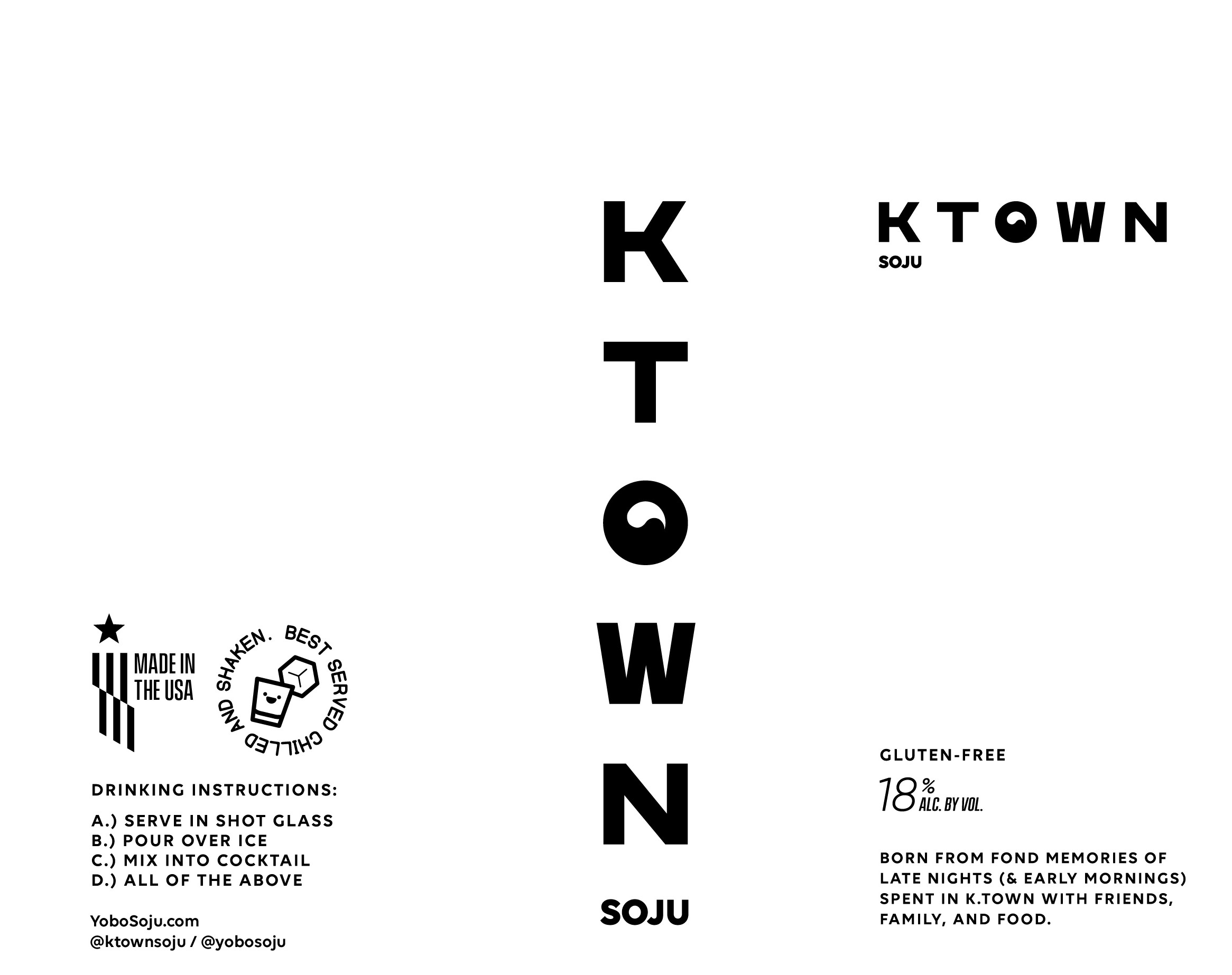 TABC label artwork for KTOWN YUZU + ELDERFLOWER