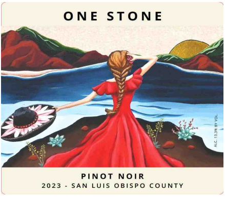 TABC label artwork for ONE STONE PINOT NOIR