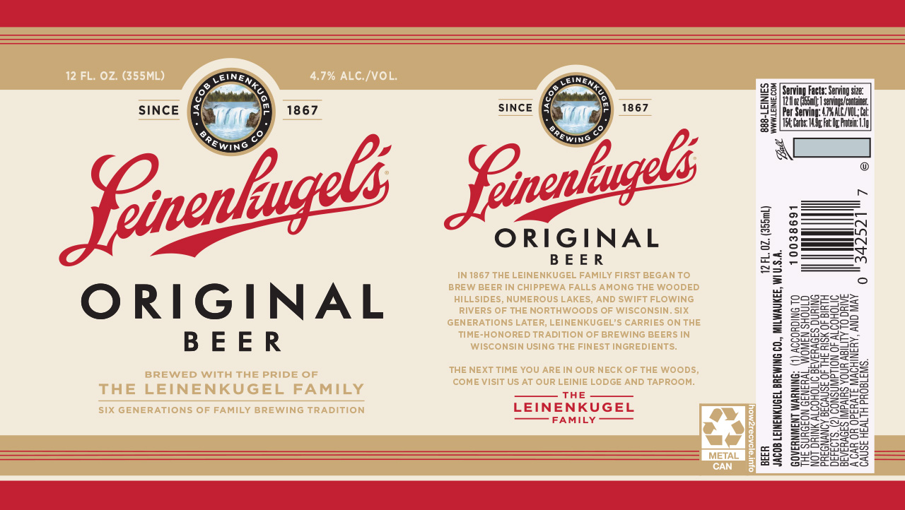 TABC label artwork for Leinenkugel's Original
