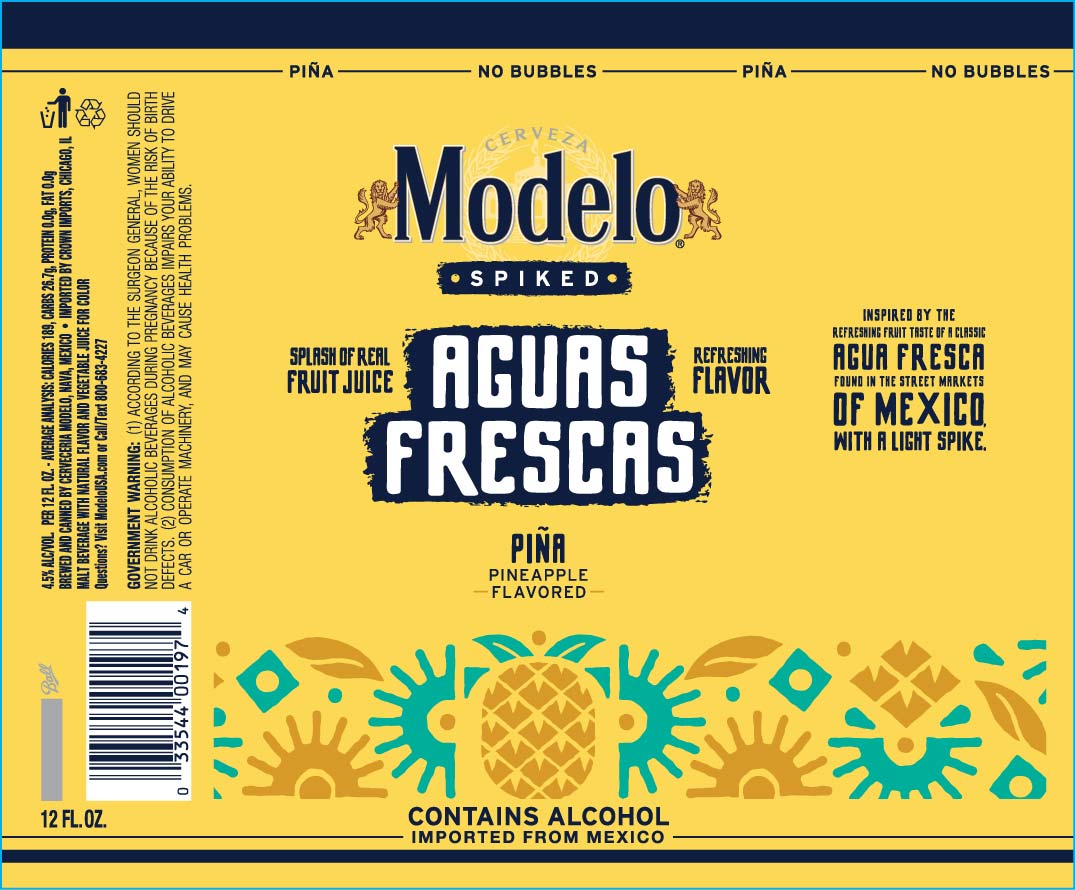 TABC label artwork for Modelo Spiked Aguas Frescas Pepino Y Limon