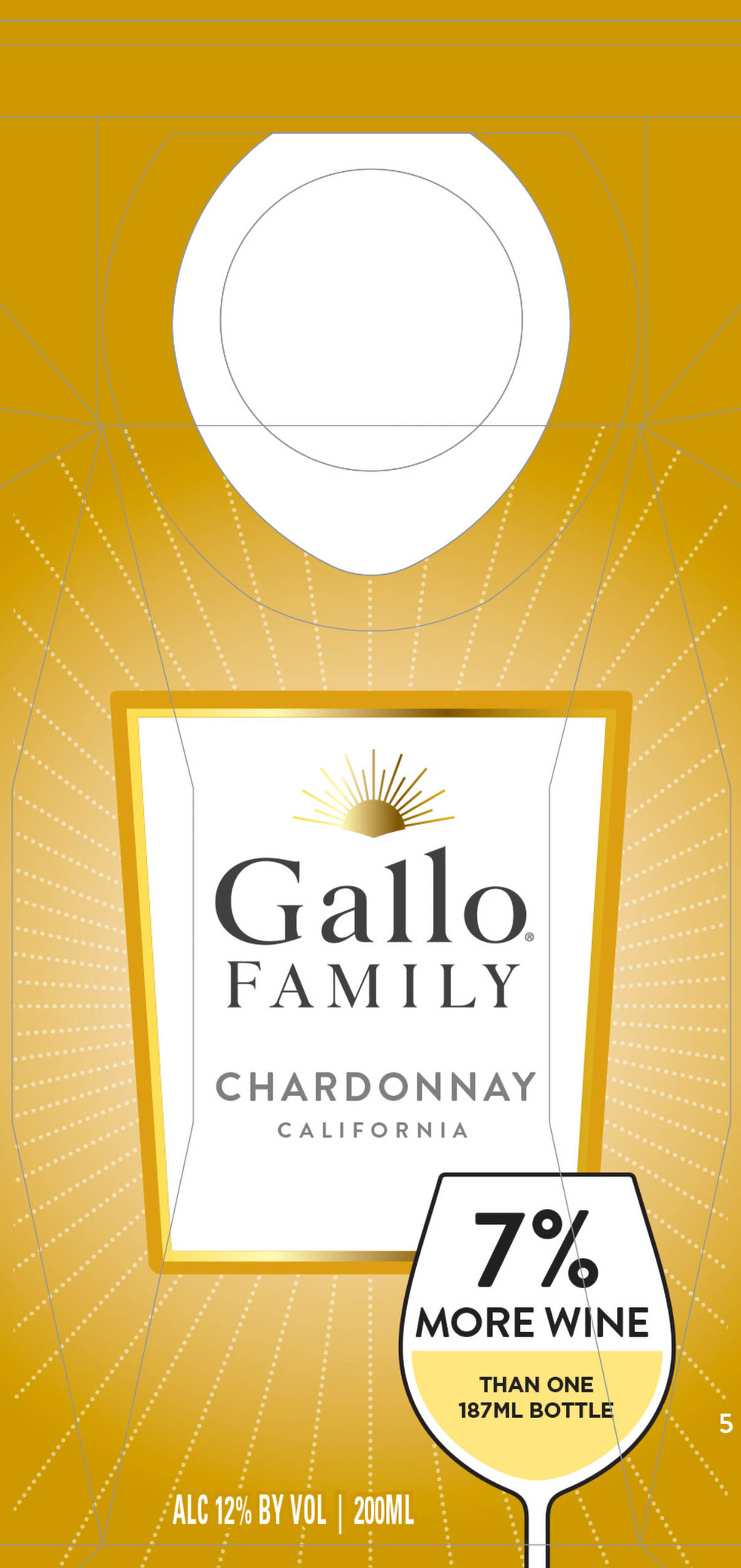 TABC label artwork for Gallo Family Chardonnay California