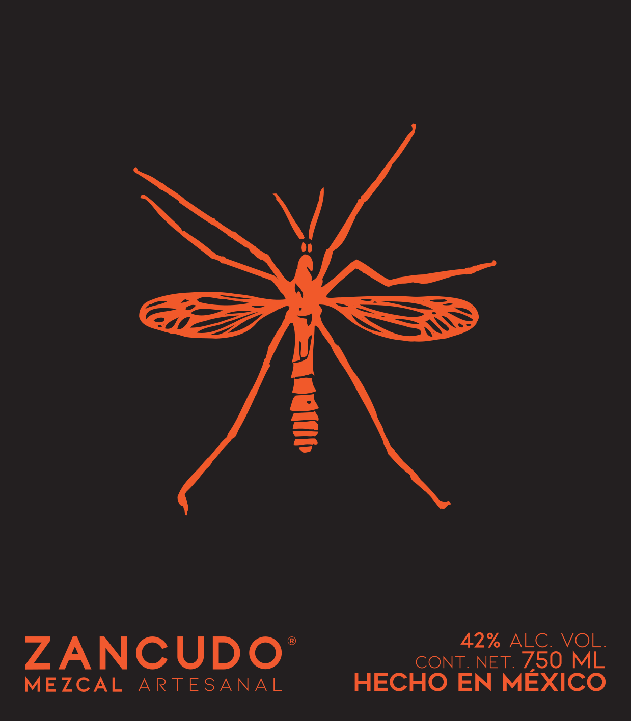 TABC label artwork for Zancudo Mezcal Artesanal Madrecuishe