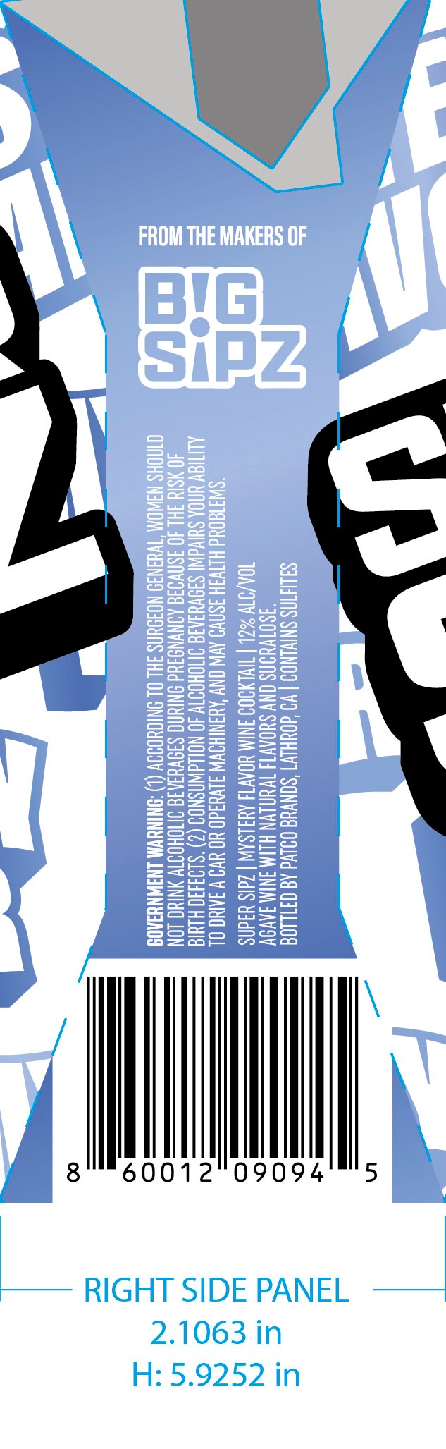 TABC label artwork for SUPER SIPZ MYSTERY
