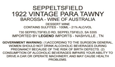 TABC label artwork for SEPPELTSFIELD