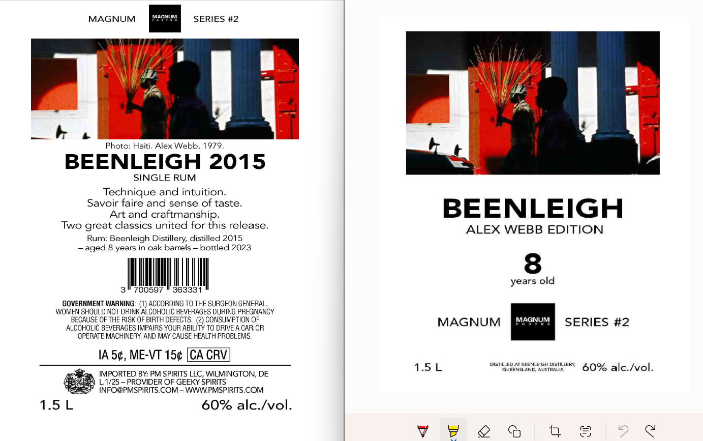 TABC label artwork for Magnum Series #2 Beenleigh 8yr