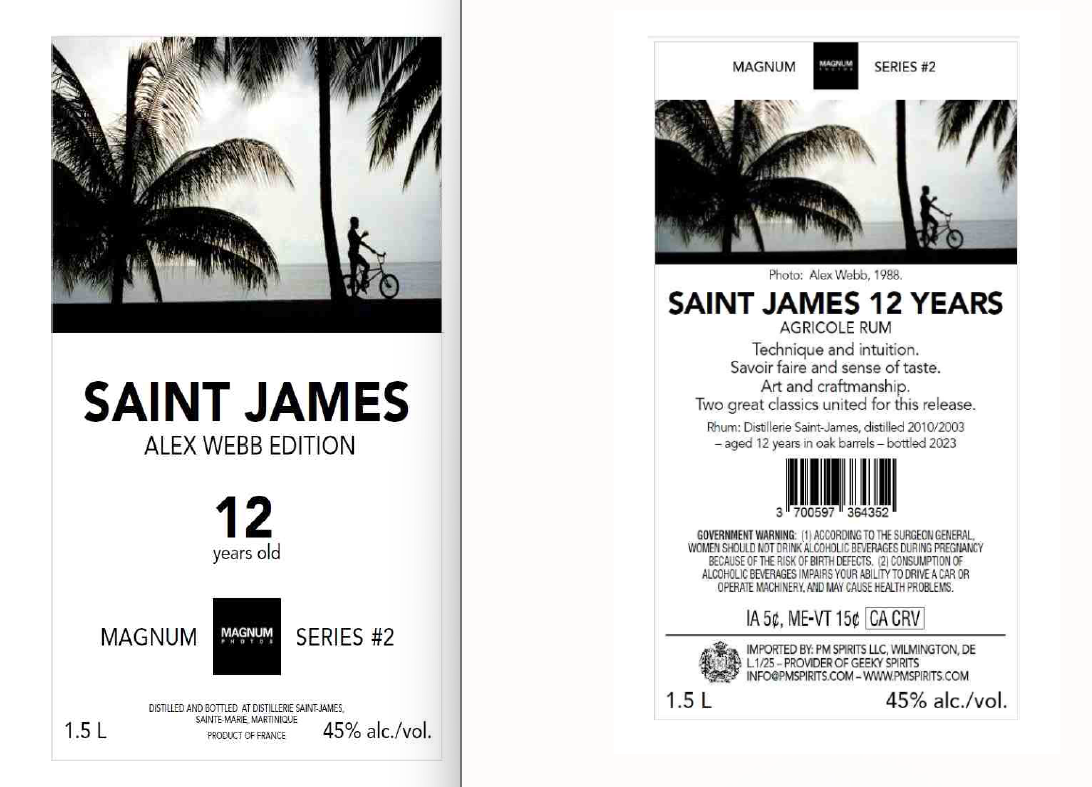 TABC label artwork for Magnum Series #2 Saint James 12yr