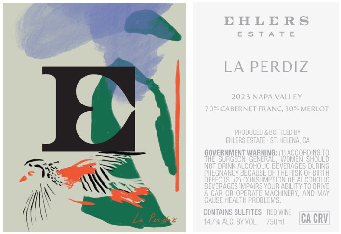 TABC label artwork for EHLERS ESTATE LA PERDIZ RED