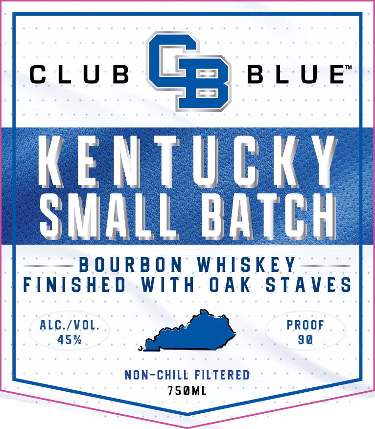 TABC label artwork for Club Blue Kentucky Small Batch Bourbon Whiskey