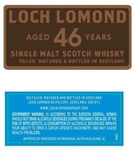 TABC label artwork for LOCH LOMOND Aged 46 Years Single Malt Scotch Whisky