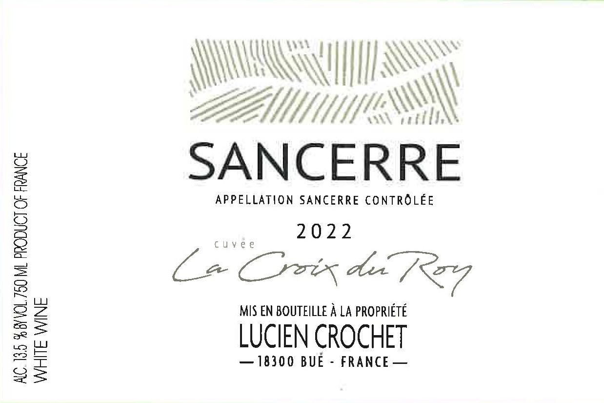 TABC label artwork for Lucien Crochet Sancerre Blanc La Croix du Roy