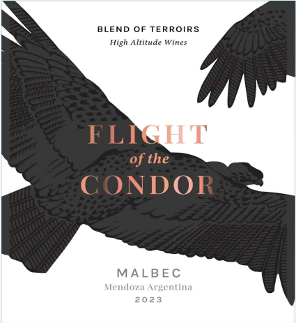 TABC label artwork for Flight of the Condor Malbec