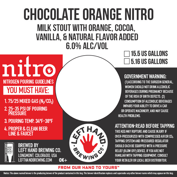 TABC label artwork for Chocolate Orange Nitro