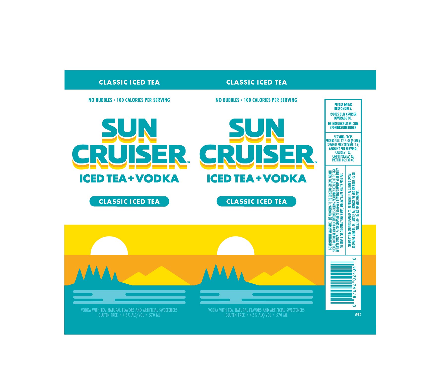 TABC label artwork for Sun Cruiser Classic Iced Tea