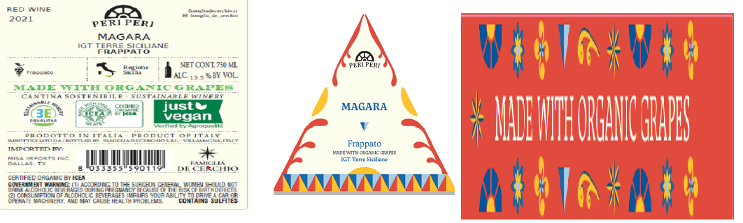 TABC label artwork for PERI PERI MAGARA