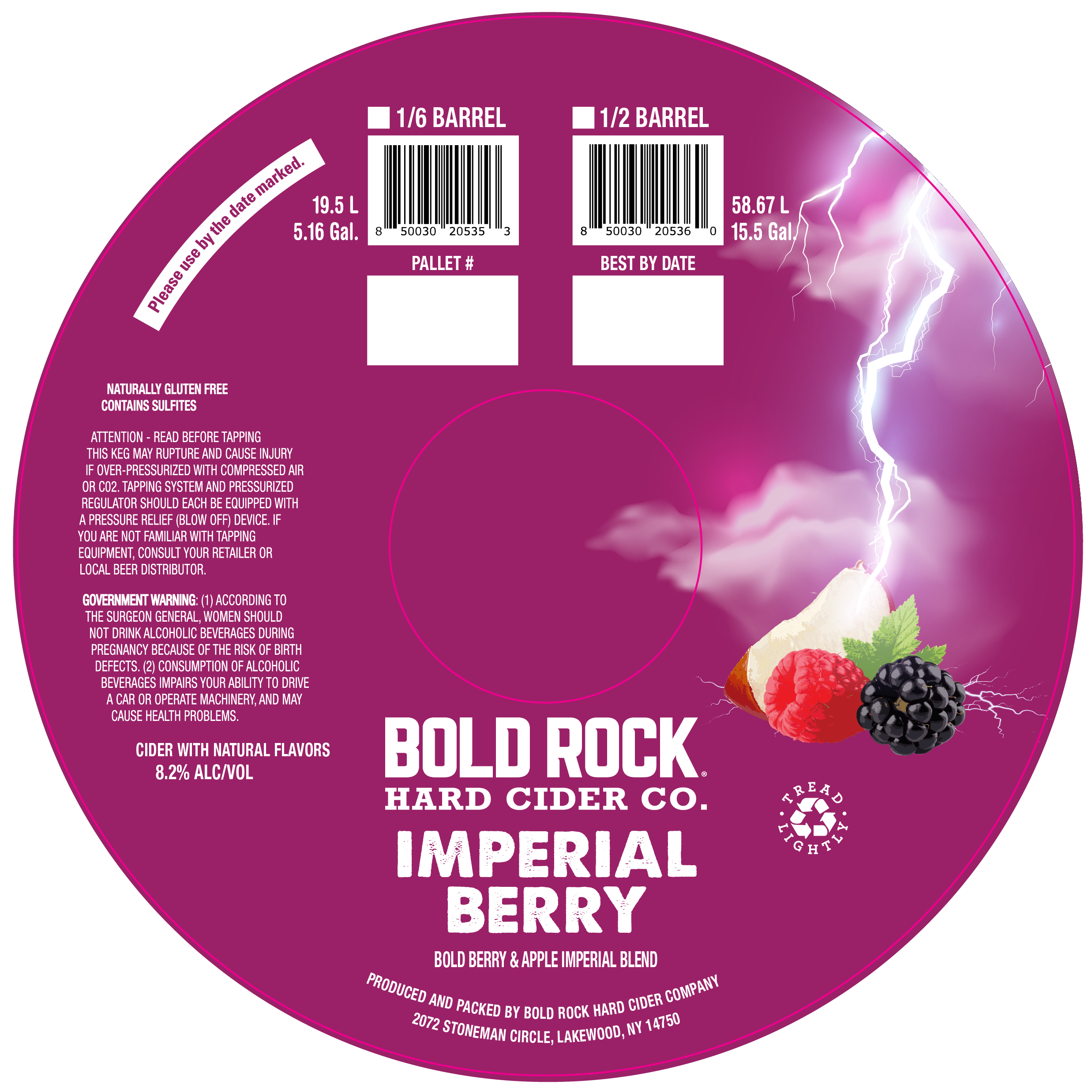 TABC label artwork for BOLD ROCK IMPERIAL BERRY KEG (LKWD)