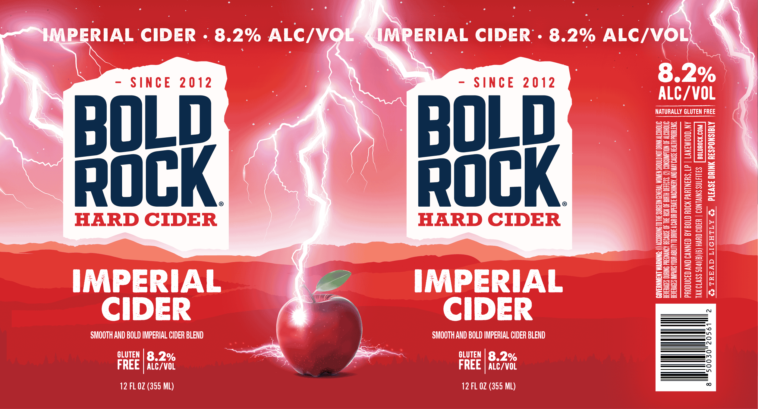 TABC label artwork for BOLD ROCK IMPERIAL CIDER 12OZ CAN (LKWD)