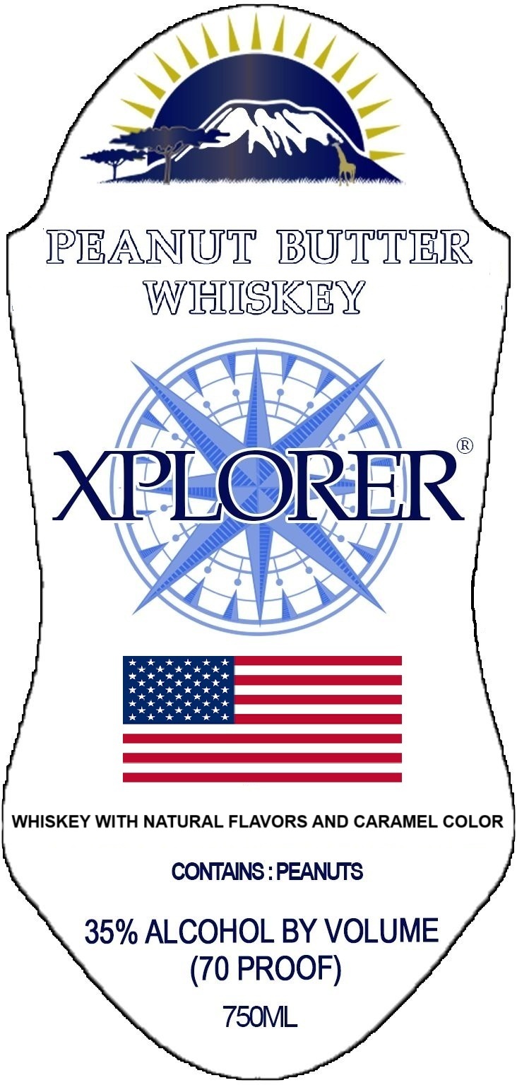 TABC label artwork for Xplorer Peanut Butter Whiskey