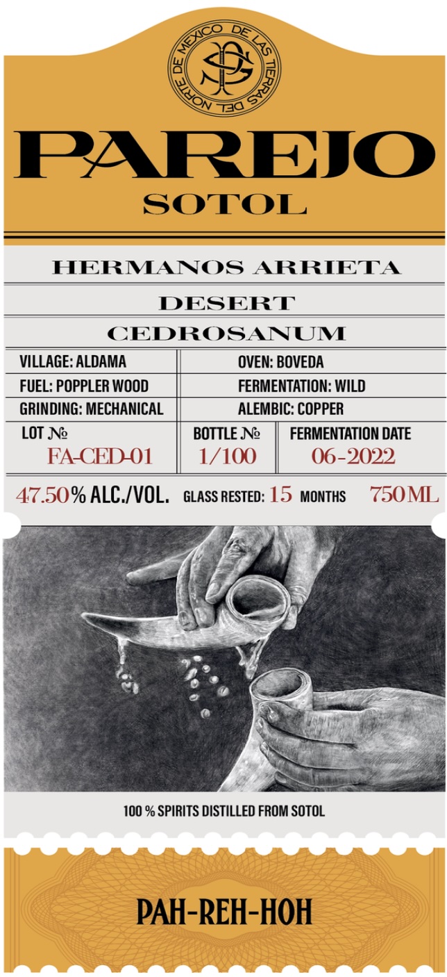 TABC label artwork for PAREJO Arrieta Cedrosanum