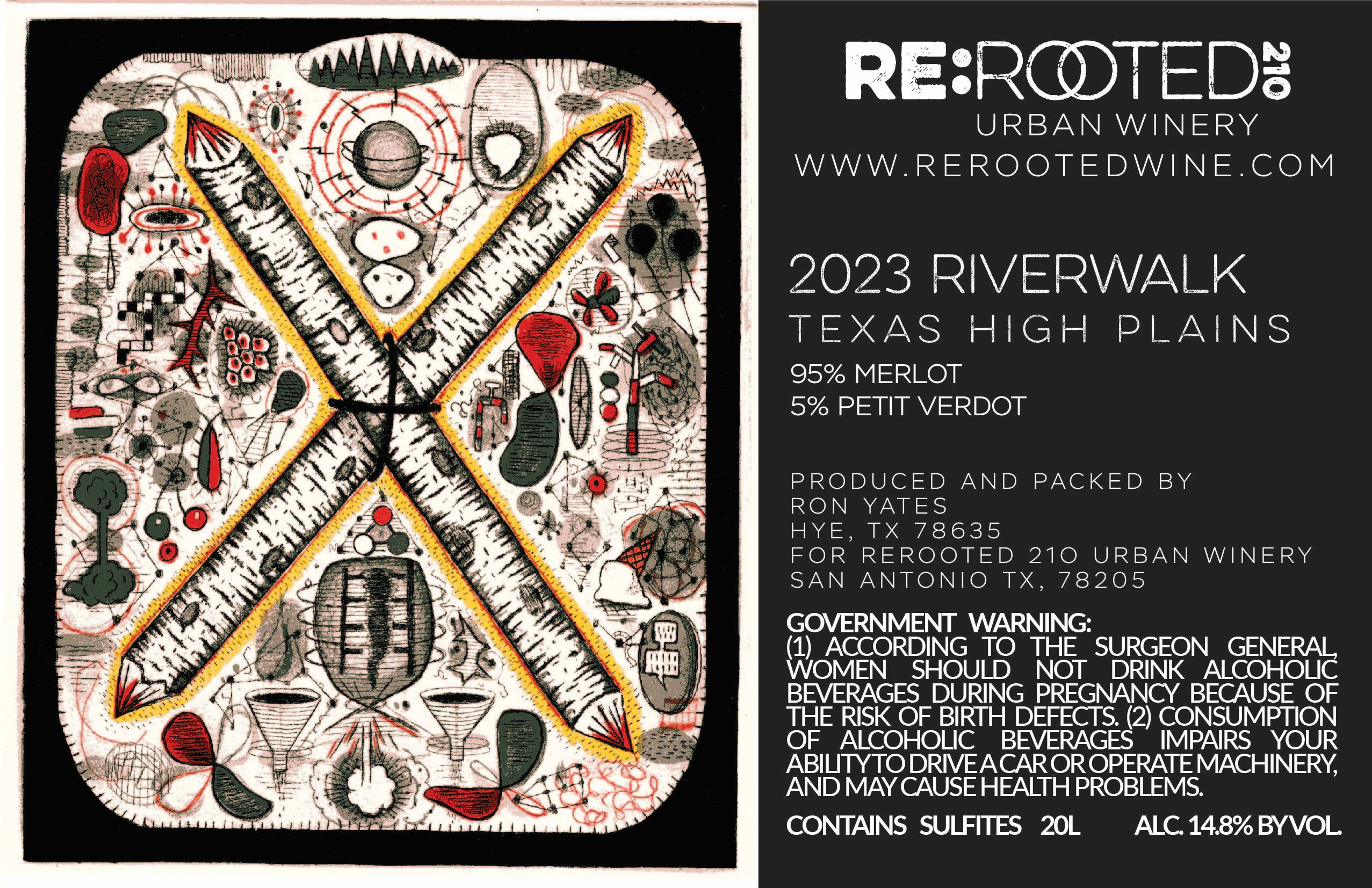 TABC label artwork for RON YATES RIVERWALK