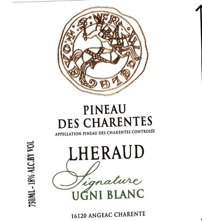 TABC label artwork for Cognac Lheraud Pineau Ugni Blanc Pineau Des Charentes