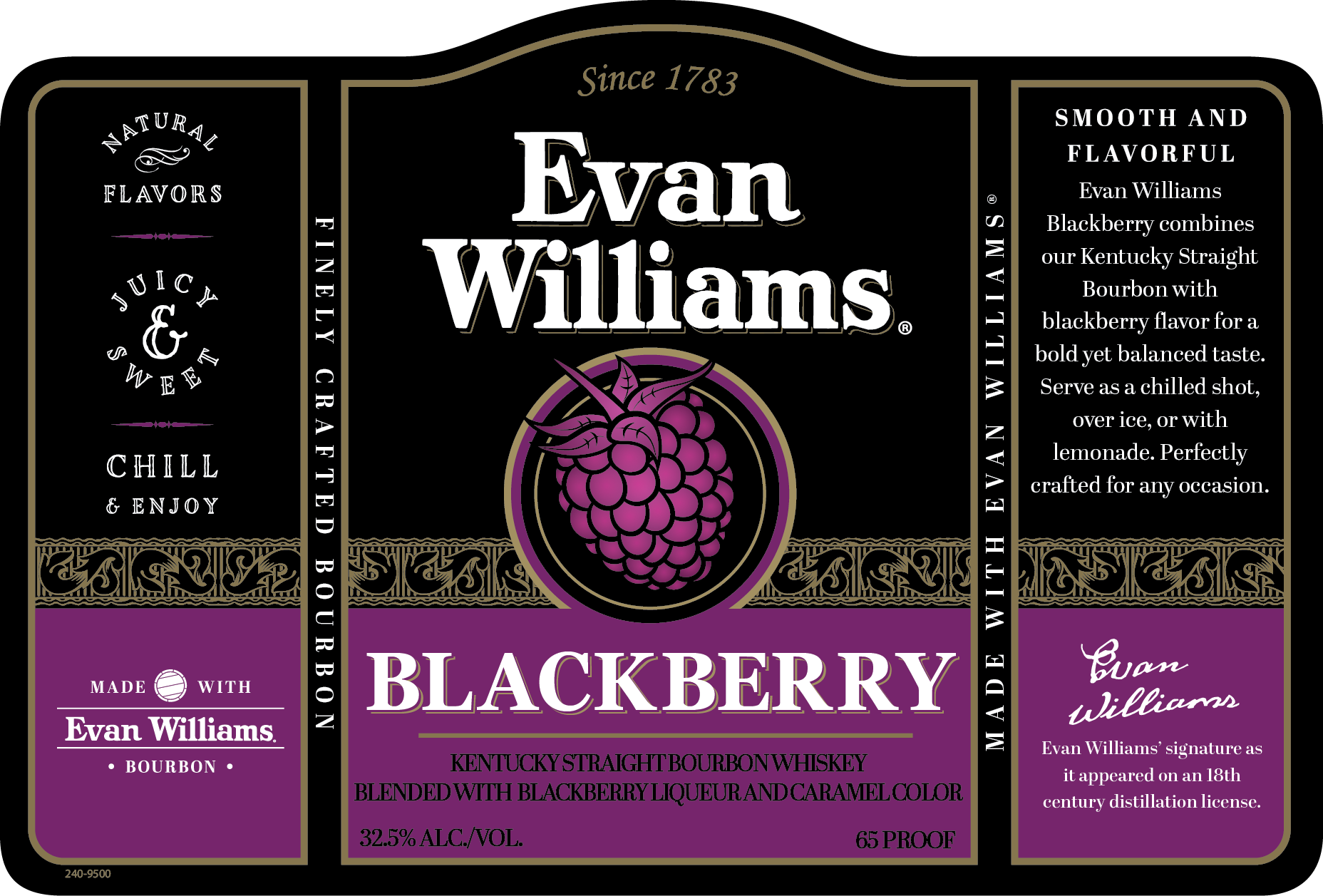 TABC label artwork for Evan Williams Blackberry 0096