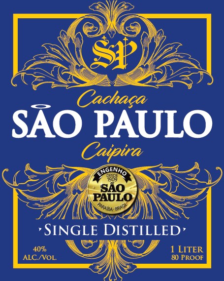 TABC label artwork for SAO PAULO CACHACA CAIPIRA - SINGLE DISTILLED