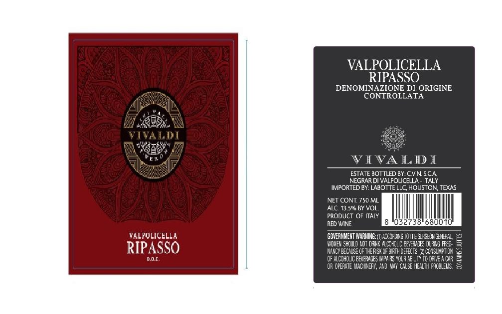TABC label artwork for VIVALDI VALPOLICELLA RIPASSO