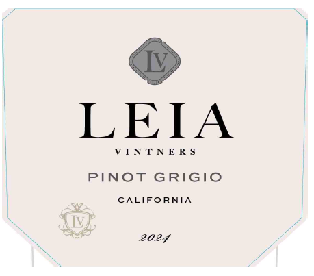 TABC label artwork for LEIA VINTNERS PINOT GRIGIO