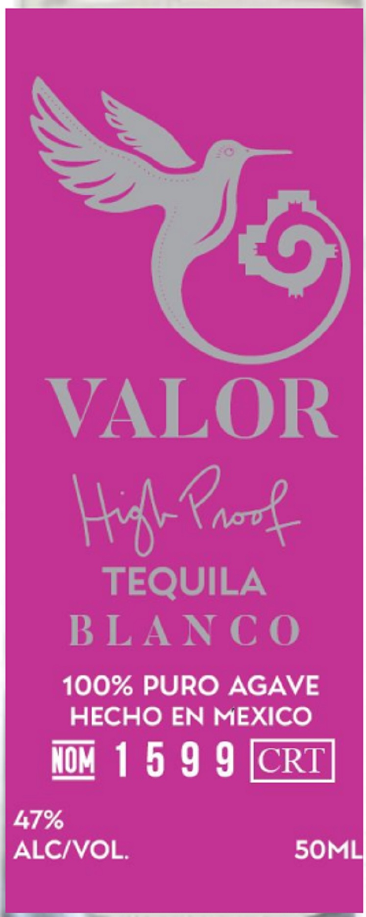 TABC label artwork for Valor Tequila Blanco
