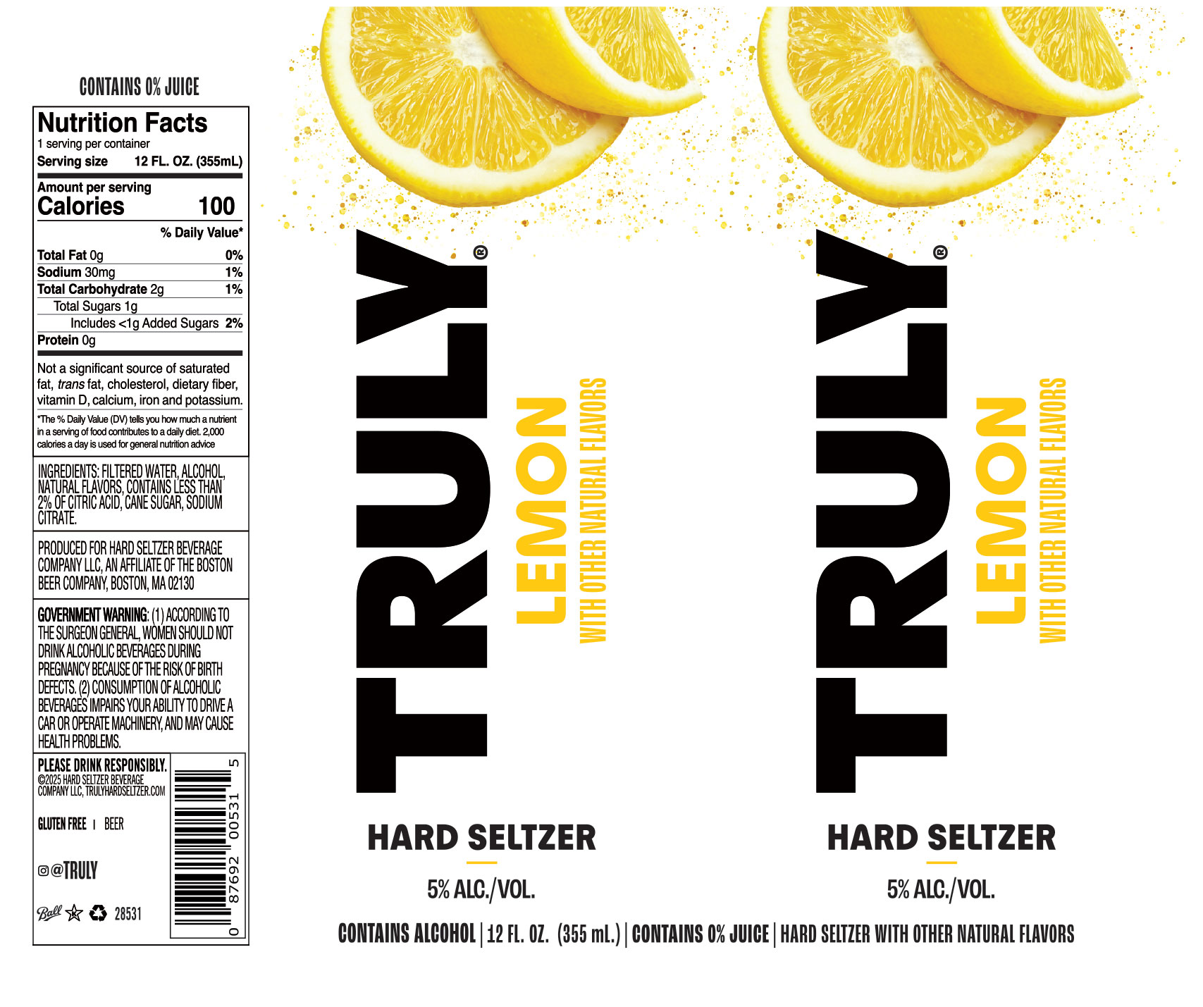 TABC label artwork for Truly Hard Seltzer