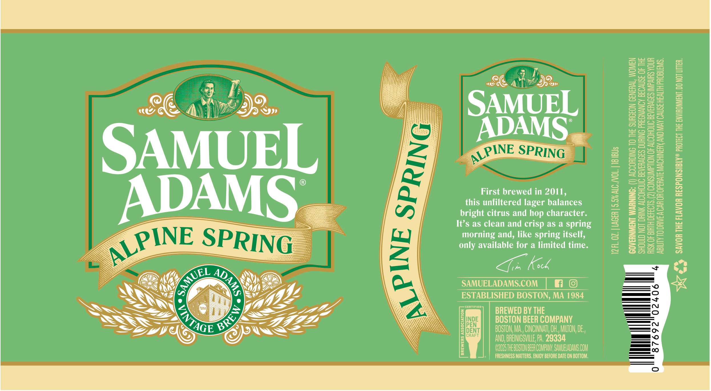 TABC label artwork for Samuel Adams Alpine Spring