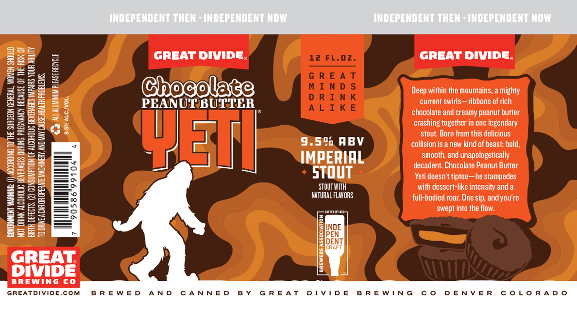 TABC label artwork for CHOCOLATE PEANUT BUTTER YETI IMPERIAL STOUT