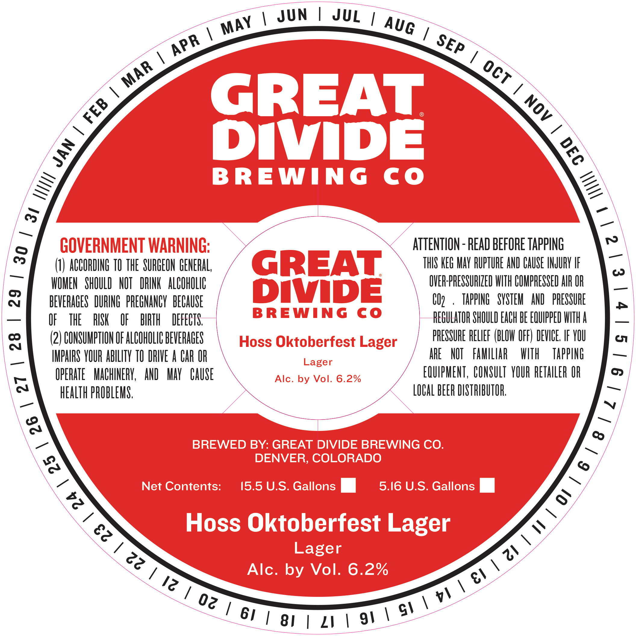 TABC label artwork for HOSS OKTOBERFEST LAGER