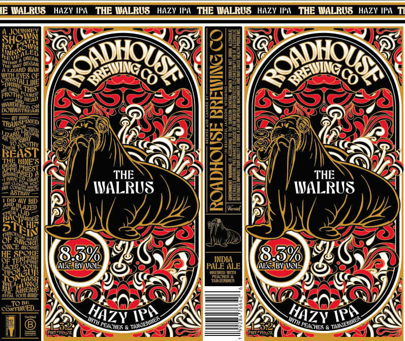 TABC label artwork for The Walrus Hazy IPA