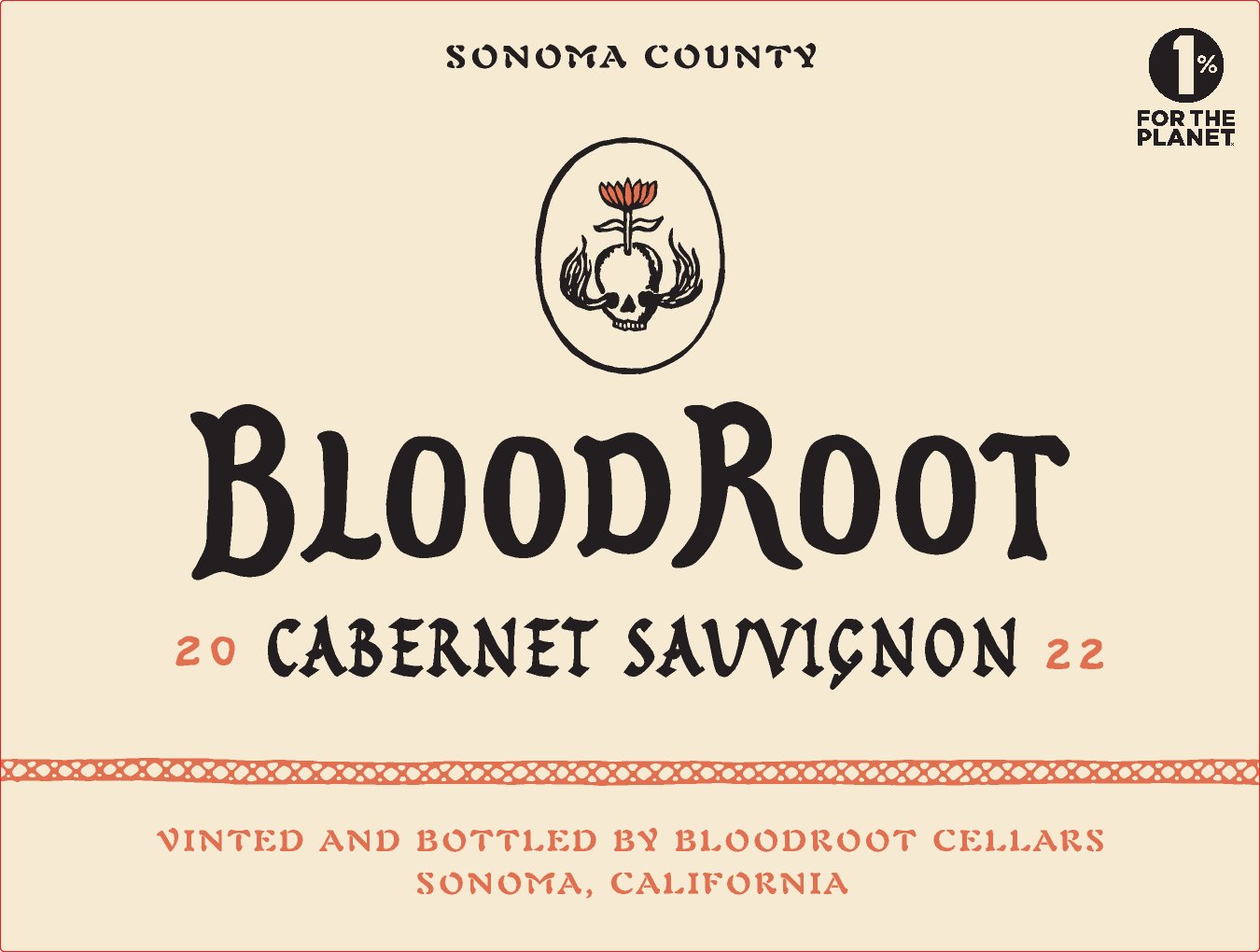 TABC label artwork for BloodRoot Cabernet Sauvignon Sonoma County