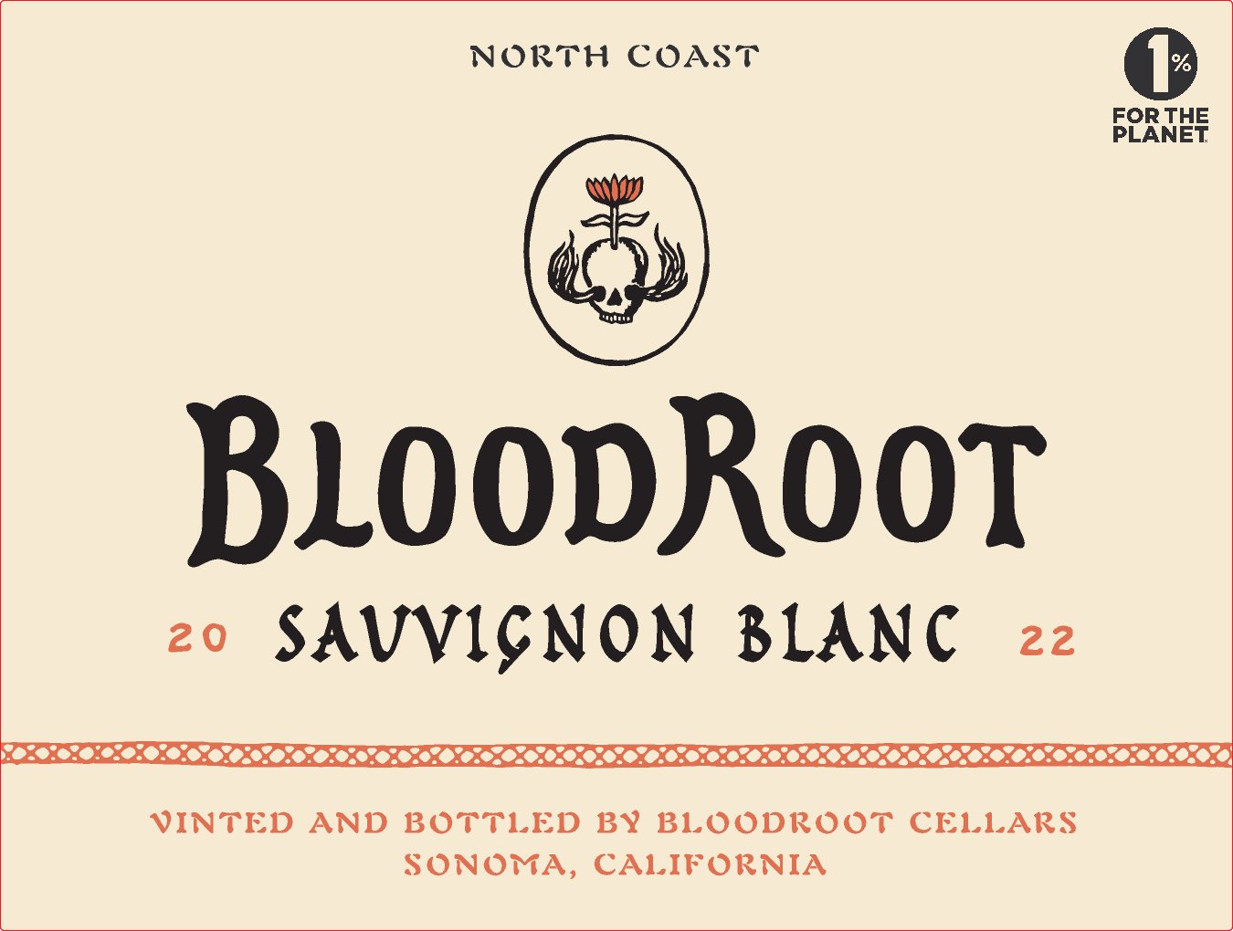 TABC label artwork for BloodRoot Sauvignon Blanc North Coast