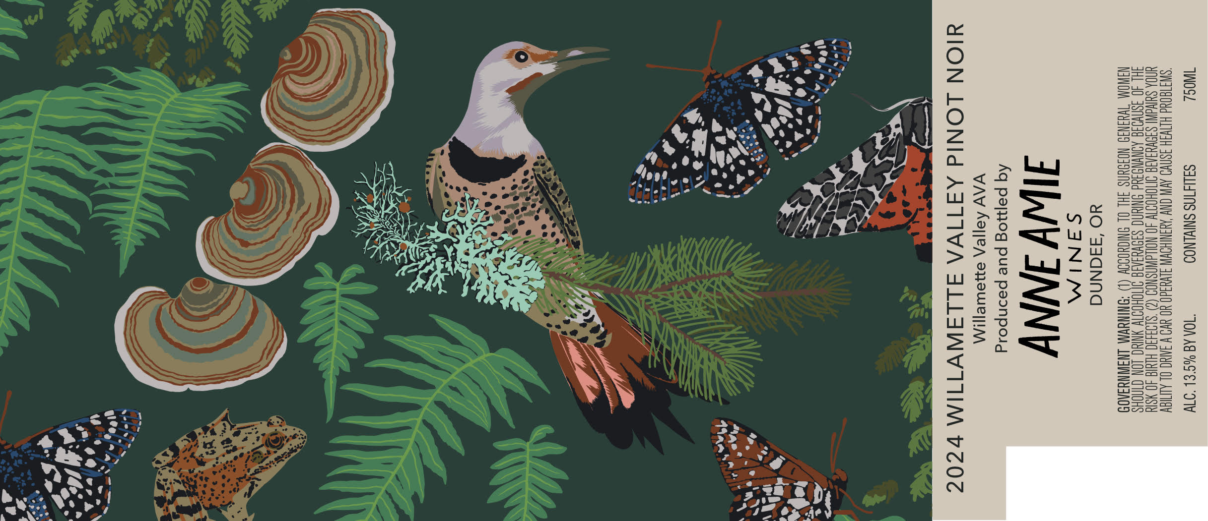 TABC label artwork for Anne Amie Wines Pinot Noir