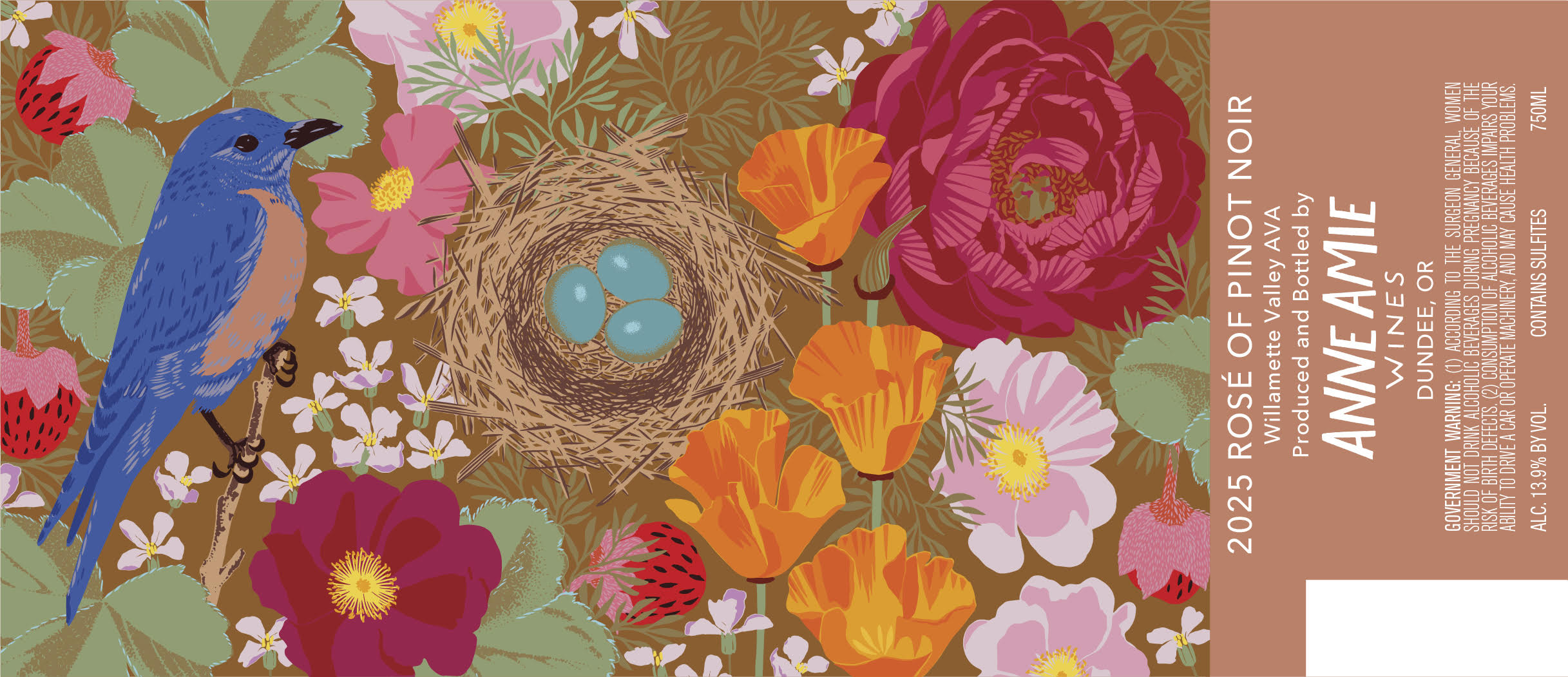 TABC label artwork for Anne Amie Wines Rose of Pinot Noir