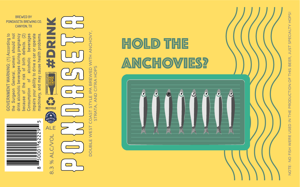 TABC label artwork for Hold The Anchovies?