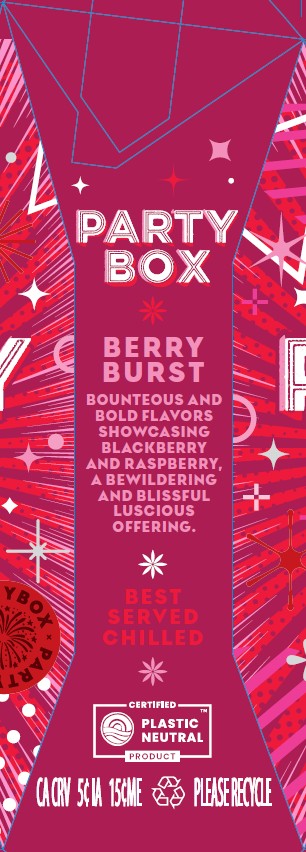 TABC label artwork for Party Box Berry Burst