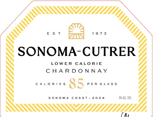TABC label artwork for Sonoma-Cutrer Chardonnay Sonoma Coast Lower Calorie