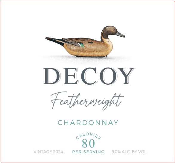 TABC label artwork for Decoy Featherweight Chardonnay California
