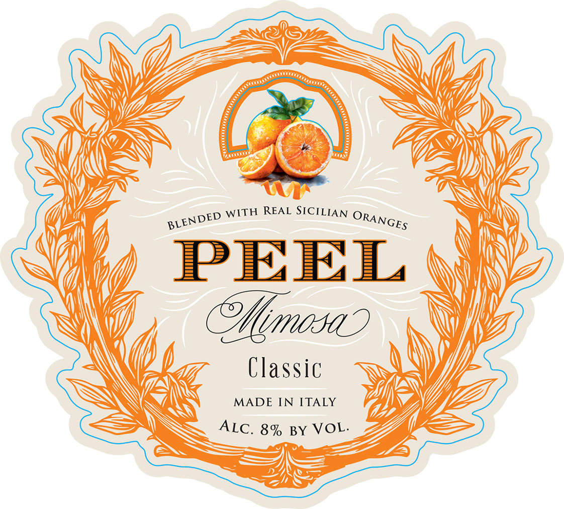 TABC label artwork for Peel Classic Mimosa