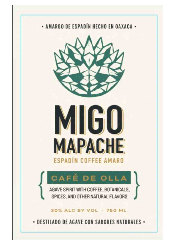 TABC label artwork for Migo Mapache Cafe De Olla