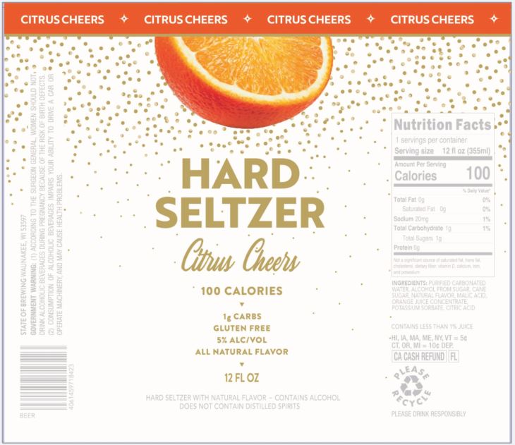 TABC label artwork for STATE OF BREWING HARD SELTZER CITRUS CHEERS